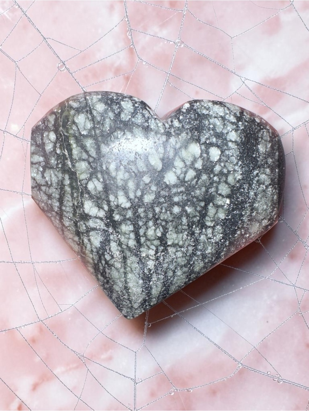 Spiderweb Jasper Crystal aka Picasso Jasper Heart